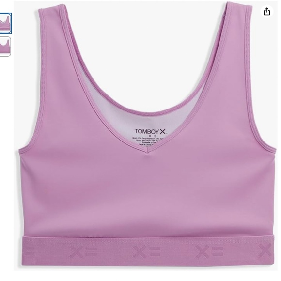 TomboyX V Neck Compression Bra XS - Picture 1 of 3